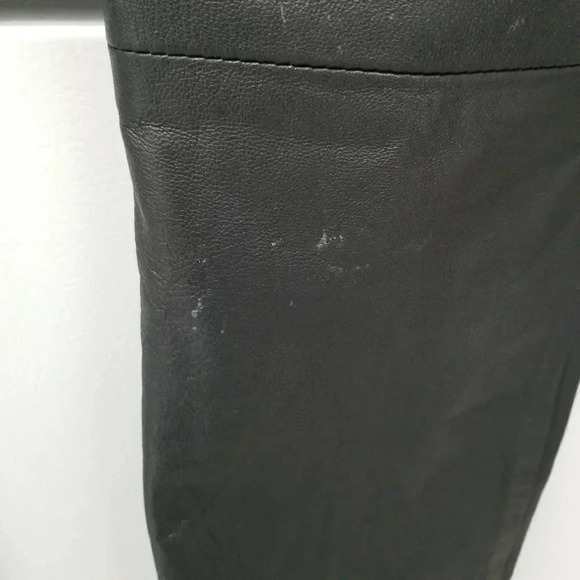 LEATHER Pants High Rise Tall Fit 30 - Picture 4 of 13